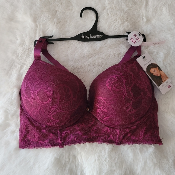 Daisy Fuentes Other - ⚘️DAISY FUENTES BRAND NEW PUSH UP LONGLINE BRA SIZE 42D.